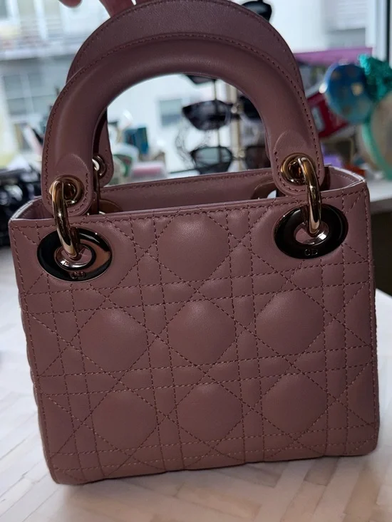 Mini Lady Dior Blush Cannage - Picture 5 of 9